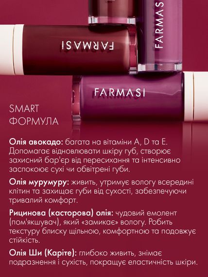 Блиск для губ Farmasi Royal Cherry Cranberry pie 8 мл | Зображення 3