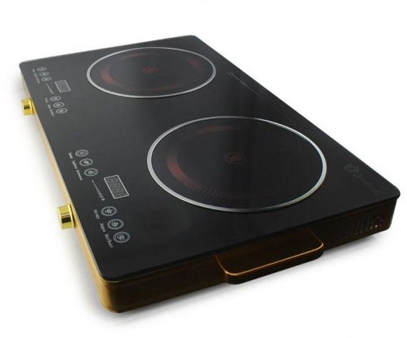Плита инфракрасная на 2 конфорки Domotec MS-5881 ∙ Электроплита двухконфорочная 3500 Вт ∙ Сенсорное управление | Зображення 3