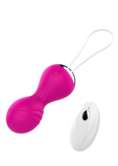 Вагінальні кульки Vibrating Silicone Kegel Balls USB 10 Function / Remote control -Pink Sex Aura
