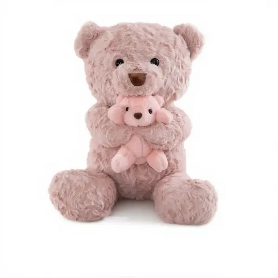 Игрушка-подушка Медведь с малышом и пледом 110х140 см розовый 509-33P | Зображення 1
