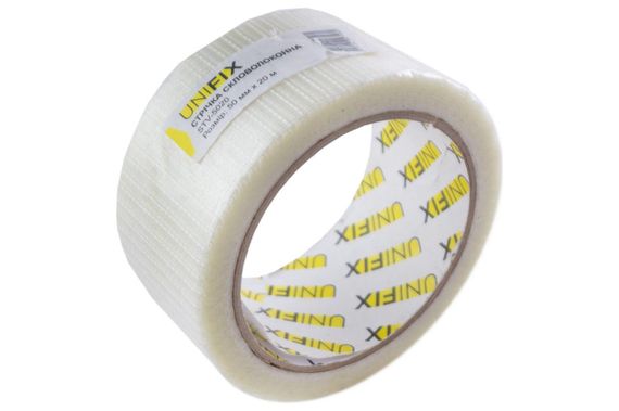 Лента клейкая стекловолоконная 50мм*20м UNIFIX | Зображення 3