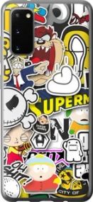 Чехол на Samsung Galaxy S20 Popular logos из силикона FCh_095450