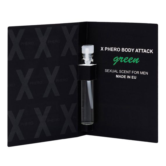 Пробник парфуми з феромонами чоловічі Aurora X-PHERO MEN Green 1ml. | Зображення 1