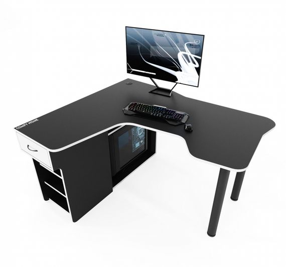 Стол компьютерный Comfy-Home Kano-2 черныйбелый | Зображення 2