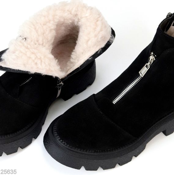 Теплі повсякденні замшеві черевики на блискавці низький хід | Зображення 3