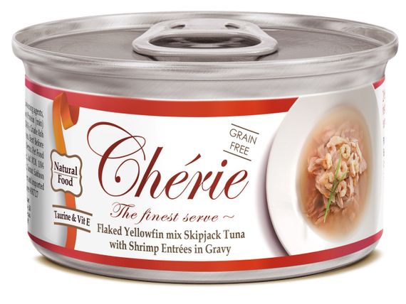 Влажный корм для котов с тунцом и креветками Cherie Signature Gravy Mix Tuna & Shrimp, 80 гр