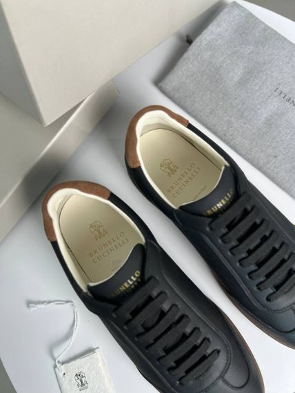 Кросівки Brunello Cucinelli Classic Dark black чорні ob432 | Зображення 6