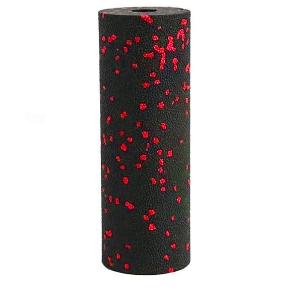 Массажный ролик (роллер) гладкий Паверплей PP-4346 Mini EPP Foam Roller Черно/Красный (15x5,3см.) | Зображення 1