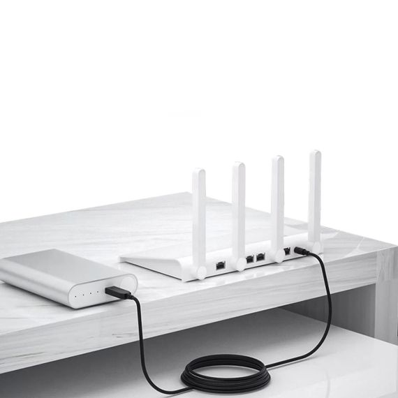 Кабель живлення роутера від повербанку, 12V, USB-DC / Шнур для WIFI роутера з перетворювачем напруги | Зображення 5