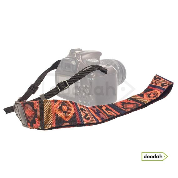 Ремінь нашийний для фото камери - Ethnic Straps coral black | Зображення 2
