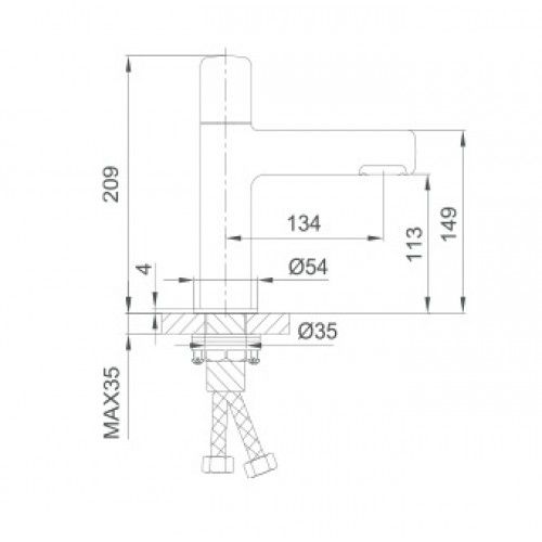 Змішувач для умивальника Gappo G1052-86 | Зображення 4