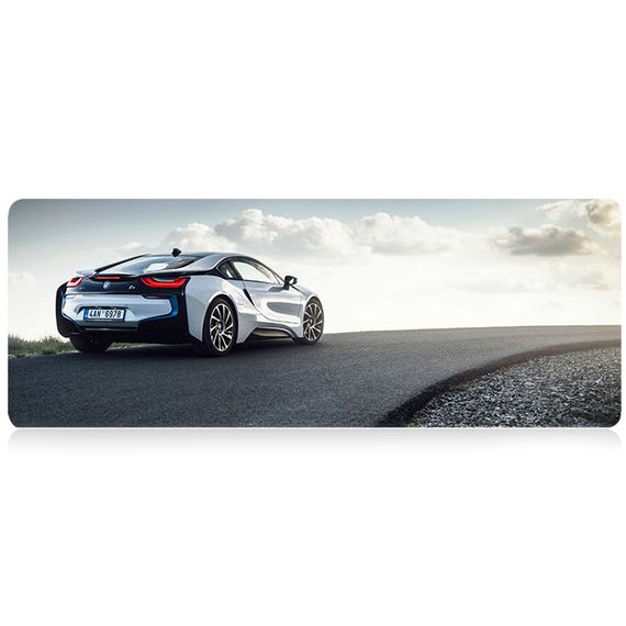 Коврик 300x700 тканевый BMW с боковой прошивкой,толщина 2мм,Gray,Пакет