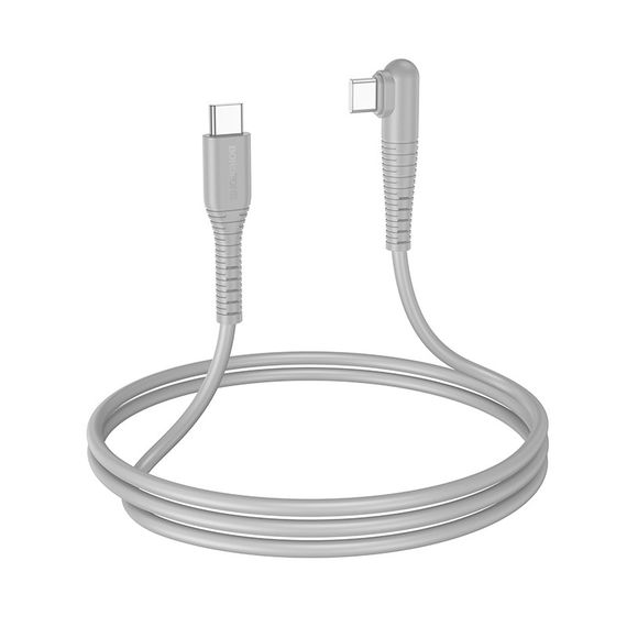 Дата кабель Borofone BX105 Corriente 60W Type-C to Type-C (1m) Gray | Зображення 2