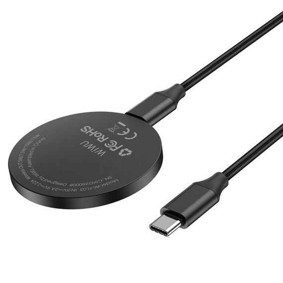 БЗУ WIWU Wi-W034 Aramid Wireless Charger Black | Зображення 4