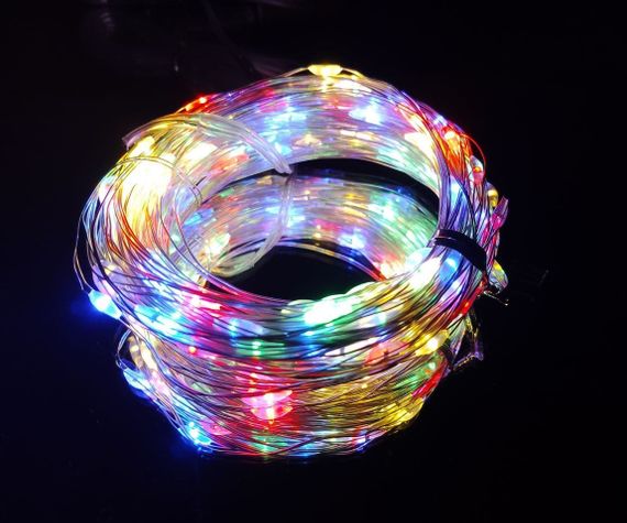 Гирлянда от USB "светодиодные капли" 20м, 200LED, мульти цвет, 8 режимов + пульт