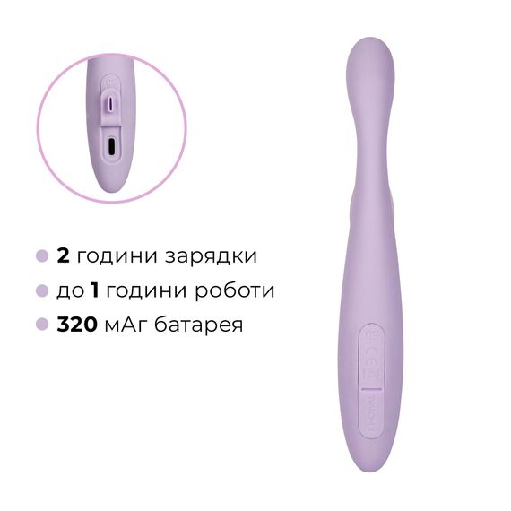 Тонкий кролик-вибратор Svakom Cici+ 2 Lilac, управление со смартфона, подогрев до 38 °C | Зображення 7