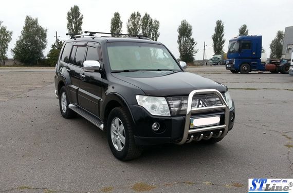 Кенгурятник QT007 (нерж.) для Mitsubishi Pajero Wagon III | Зображення 2