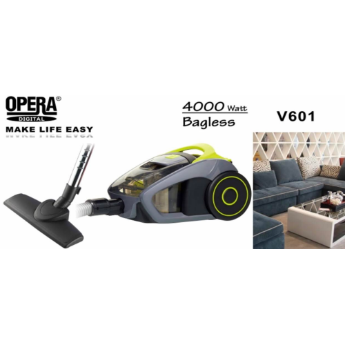 Колбовий пилосос без мішка Opera Digital V-601 Green (4000 Вт) | Потужний циклонний пилосос з контейнером 2.5 л та HEPA-фільтром | Зображення 4