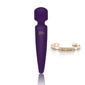 Вібромасажер Rianne S: Bella Mini Wand Purple, 10 режимів, медичний силікон, подарункове паковання Sex Aura