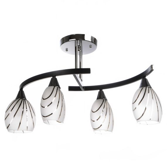 Люстра потолочная классическая E14 40W CH+W (LK-247C/4)