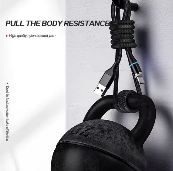 7-пиновый магнитный кабель 2 метра, многофункциональный 5А, 2 в 1, быстрая зарядка | Зображення 7