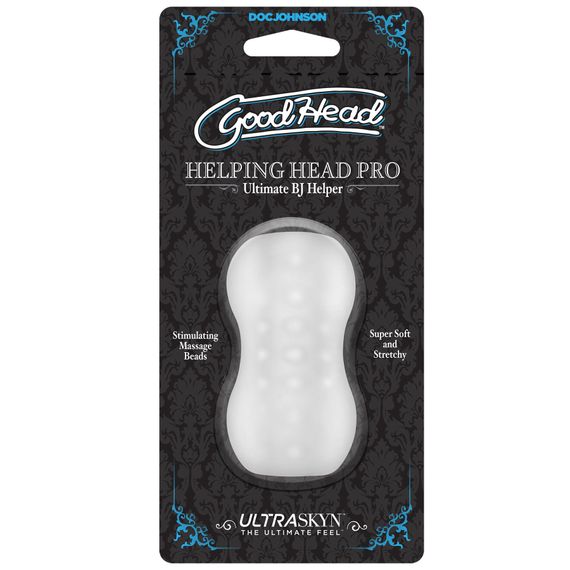 Мастурбатор Doc Johnson GoodHead – Helping Head Pro – Frost | Зображення 1