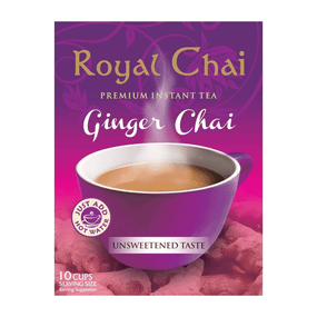 Розчинний чорний чай з імбиром без цукру  Ginger Unsweetened 180г Royal Chai 5060131760131
