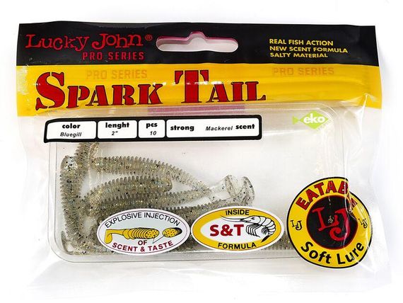 Виброхвосты съедоб. искусст. LJ Лаки Джон Pro Series Spark Tail 2,0in /S08 10 шт в упаковке. | Зображення 1