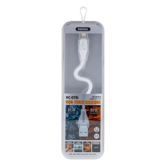 Кабель USB Remax RC-075i Jell Lightning Колір Чорний | Зображення 2