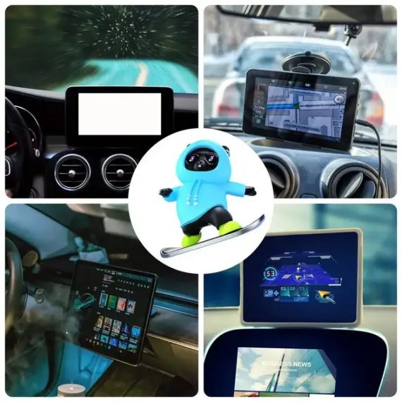 Фігурка-слайдер в автомобілі L'Andre Sliding Cartoon Bear Ведмідь скейтер Cool Black | Зображення 3