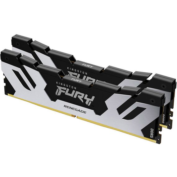Модуль пам&#039;яті для комп&#039;ютера DDR5 32GB (2x16GB) 8000 MHz Renegade Silver XMP Kingston Fury (ex.HyperX) (KF580C38RSK2-32) | Зображення 1