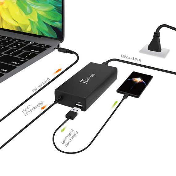 Зарядний пристрій J5create JUP2290C-EN ,1 USB-A / 1 USB-С | Зображення 6