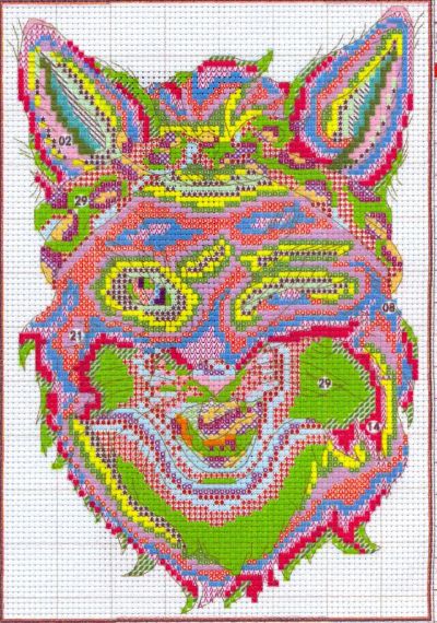 Набір для вишивання за нанесеною на канву схемою "Sly Fox". AIDA 14CT printed, 19*28 см | Зображення 8
