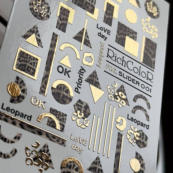 Фольгований слайдер RichColor 001 на водяній основі (6.5x9.5см)