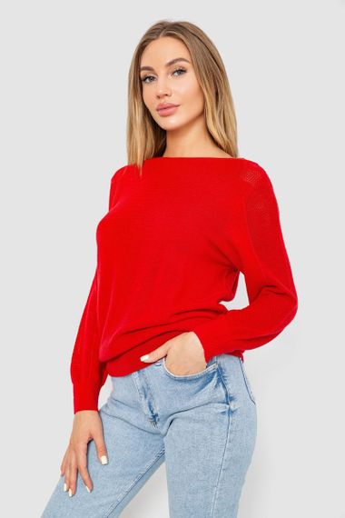 Кофта жіноча з манжетами, колір червоний, 244R999 | Зображення 2