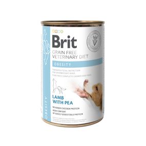 Вологий корм Brit Grain Free Veterinary Diets Obesity для собак при ожирінні та надмірній вазі з ягням та зеленим горошком 4