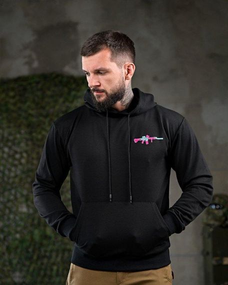 Мілітарі худі колір чорний ПП7876 | Зображення 1