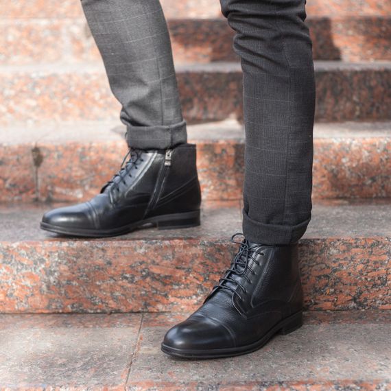 Качественные ботинки на шнуровке 40 41 43 45 размер | Зображення 1