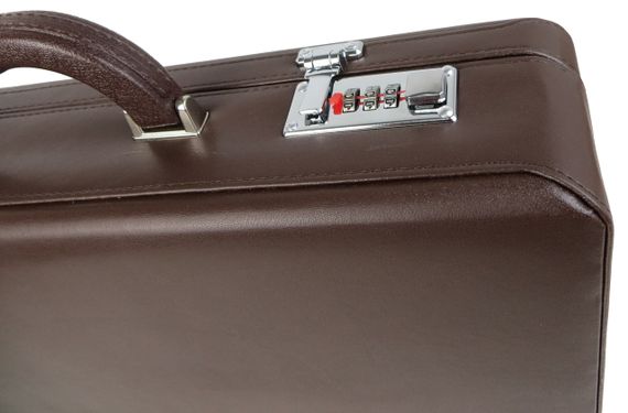 Дипломат із еко шкіри Portfolio коричневий | Зображення 6