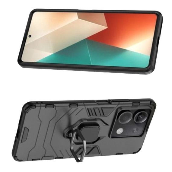 Чехол бампер Primolux Ring Armor для Xiaomi Redmi Note 13 5G - Black | Зображення 1