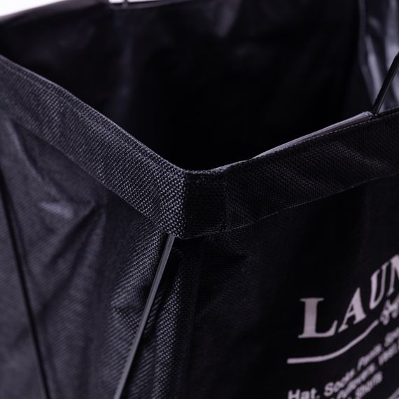 Кошик для білизни на підставці 36×32×52 (см) м'який Чорний HP-41-11B | Зображення 5