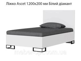 Ліжко Ascet (Аскет) Art in Head, у скандинавському стилі 1200х20000 мм колір Білий діамант