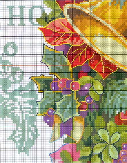 Набір для вишивання за нанесеною на канву схемою "Holiday wreath". AIDA 14CT printed 54*54 см | Зображення 4