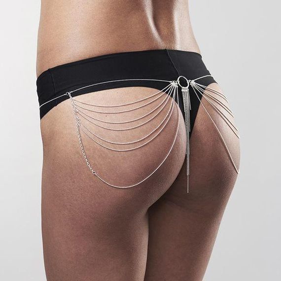 Ланцюжок трусики або ліф Bijoux Indiscrets Magnifique Waist Chain - silver, прикраса на тіло | Зображення 6