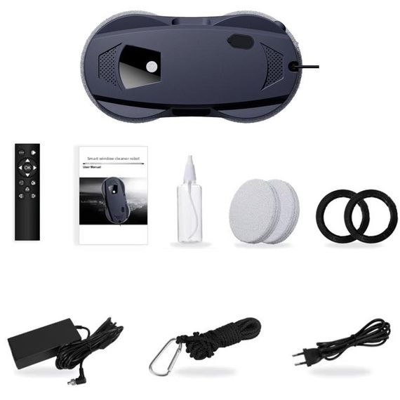 Робот для мийки вікна DJET W124D з двостороннім автоматичним розпилювачем води Black | Зображення 1