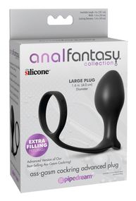 Анальна пробка з ерекційним кільцем - AFC Ass-Gasm CockRing Advanced Plug