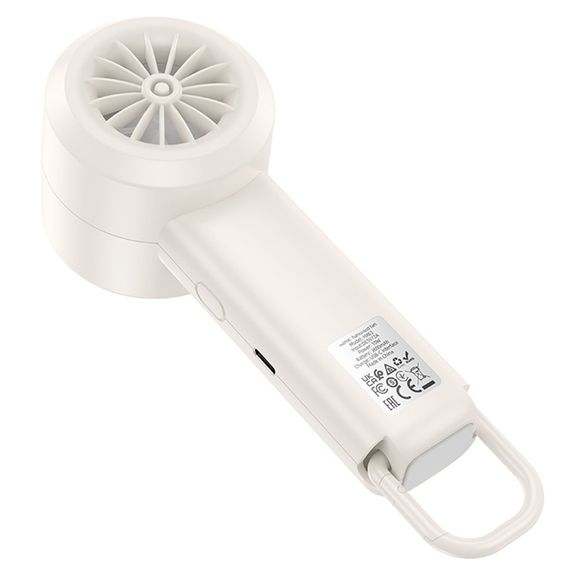 Портативний вентилятор Hoco HX63 Fashion high-speed handheld fan 2000 mAh White | Зображення 6