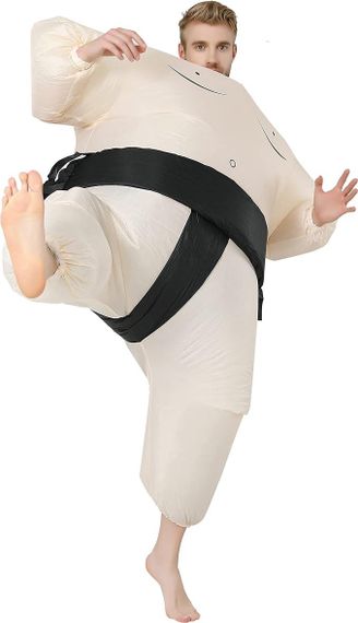 Костюм борця сумо надувний для дорослих, гумористичний образ для виступів, карнавалу, вечірок, Хелловіну 150–190 см | Зображення 3