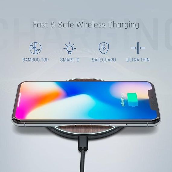 Комплект бездротового зарядного пристрою Wuteku Qi для iPhone від 2018, оновлений — Тонкий і тонкий | Зображення 6