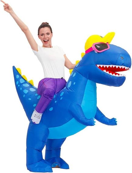 Надувний костюм динозавра T-REX для дорослих, карнавальний костюм для Хелловіну, вечірки, косплею, День народження, Ті-Рекс | Зображення 3